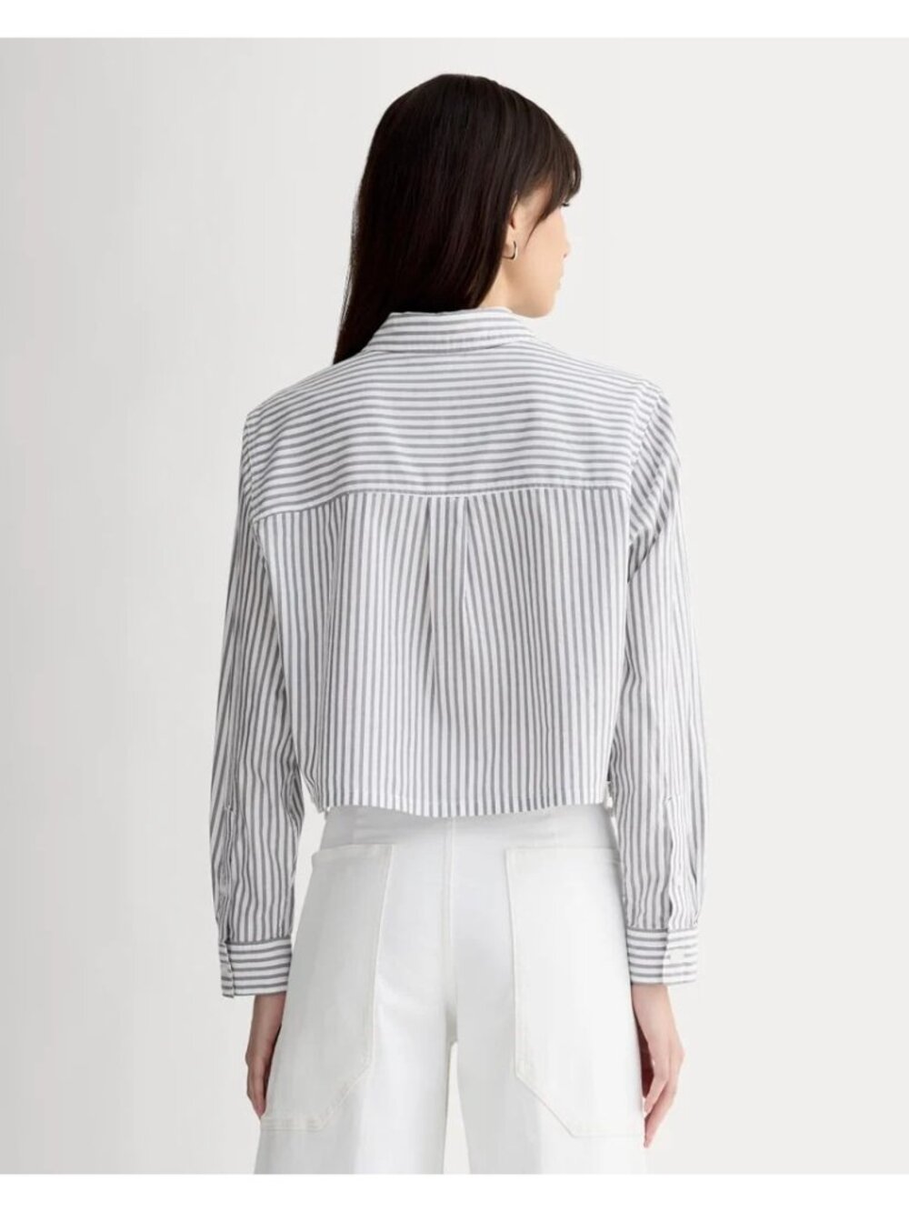 Everlane The Way-Short Shirt in Silky Cotton Periscope Bone Large New Womens - Picture 2 of 11